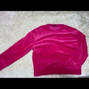 Zara Pink Swede Crewneck